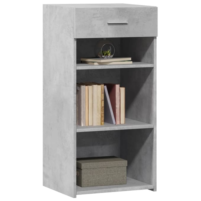 vidaXL - Dressoir - 45x42,5x93 - cm - bewerkt - hout - betongrijs