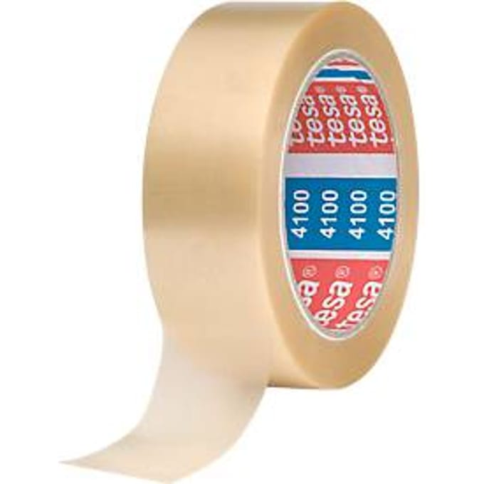 Pvc-verpakkingstape tesa® 4100, transparant, 38 mm, 8 rollen