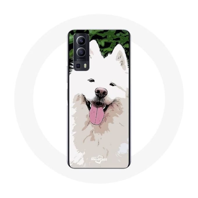 Vivo Y72 hoesje Samojeed wit hondenras wit