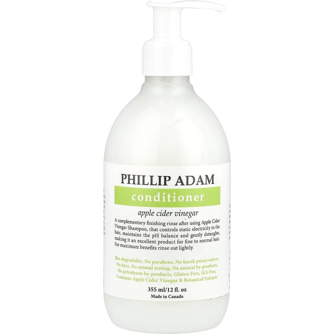 Phillip Adam, Après-shampoing, Vinaigre de cidre de pomme, 12 fl oz (355ml) white