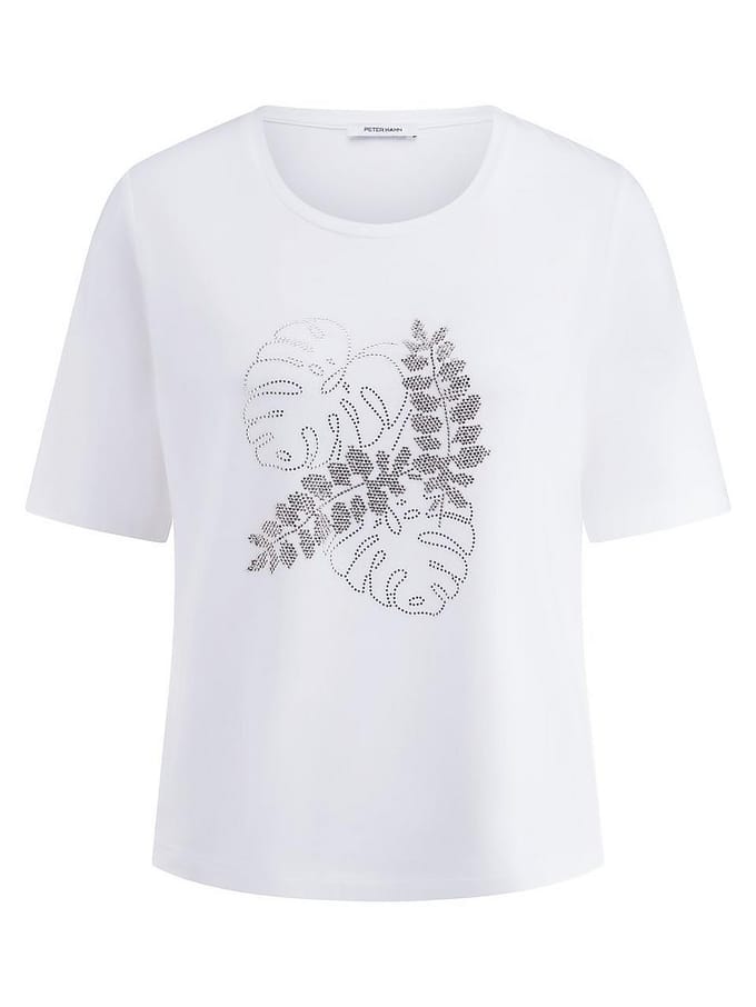 Shirt ronde hals Van Peter Hahn wit