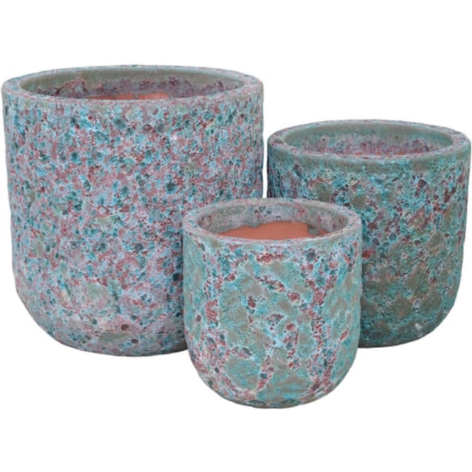 PTMD - Pot Hiza - Groen - 45x45x45cm - Set van 3