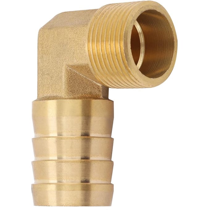 1 stuks 34  Mannelijke Draad Messing Elleboog Barb Koppeling Connector Slangfitting (25 mm)