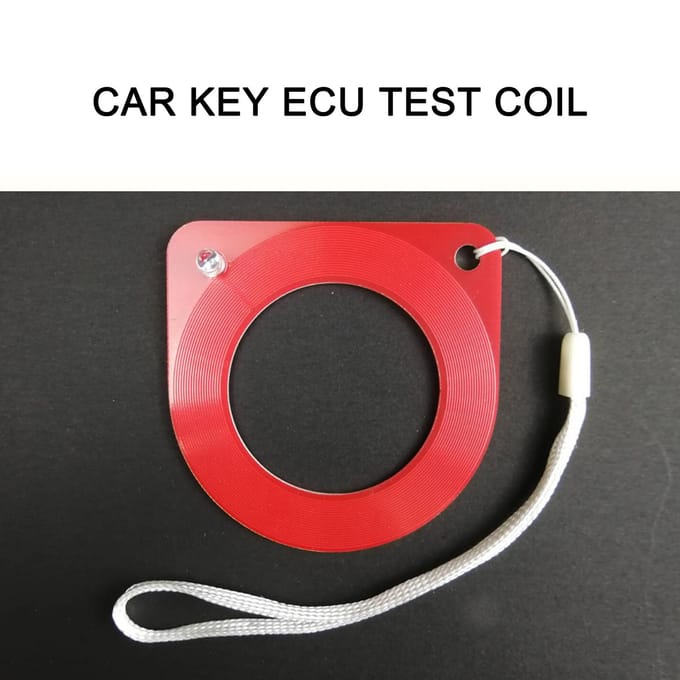 Bobine de test ECU de clé de voiture Carte de détection de signal d'induction ECU automobile Outil de détection de bobine antivol rouge