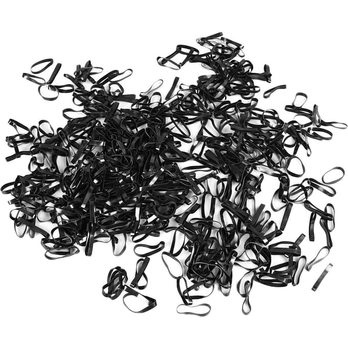 450pcs Élastiques pour Chevaux Caoutchouc Doux Sûr Élastiques Multifonctionnels pour Ferme Équestre Quotidien black