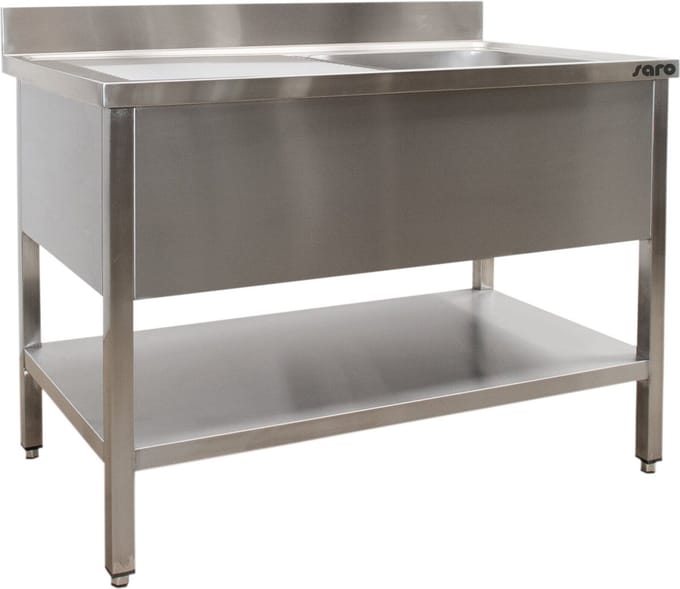 Saro Spoeltafel Met 1 Wasbak - Rechts - 700 Mm Diepte - 1000 Mm 700-2505R - Horeca & Professioneel