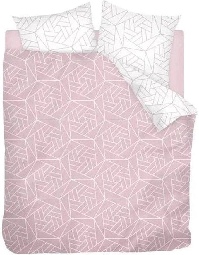 Sleepnight Dekbedovertrek Flanel Laslo - 140 x 200/220 cm + 1 kussensloop - [Roze]