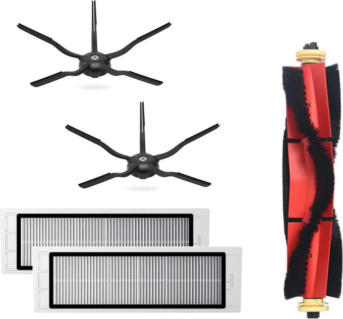 Onderhoudspakket (Zwart) - Compatible met Roborock S4, S5, S6 & E Series (S4, S5, S5Max, S6, S6 Pure, S6MaxV)
