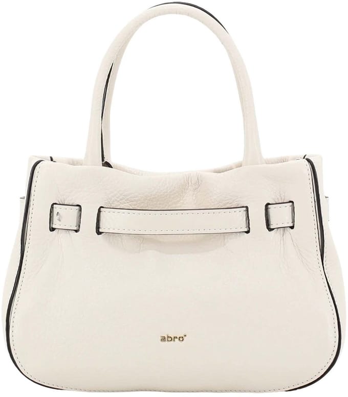 abro Leren handtas schoudertas Leather Dalia Hand Bag Jill Beige crème