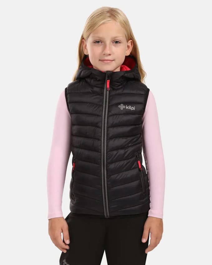 Mouwloze jas met capuchon voor meisjes Kilpi Tomm