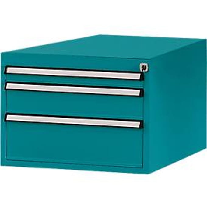 Manuflex onderbouw met schuifladen, voor D 800 mm, waterblauw