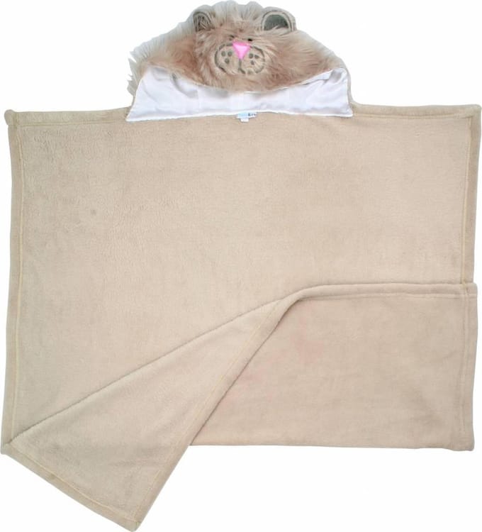Bianco Blu Baby - Omslagdoek - Fleece - Beige