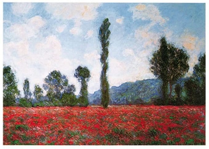 Kunstdruk Claude Monet - Campo di papaveri 50x40cm