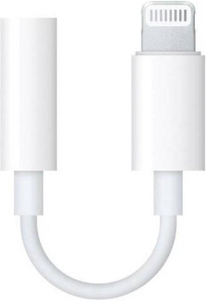 Lightning to 3.5 mm Headphone Jack Adapter naar iPhone - Wit