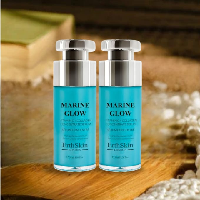 ErthSkin London 2x Marine Glow Vitamine C + Collageenconcentraat Serum 1