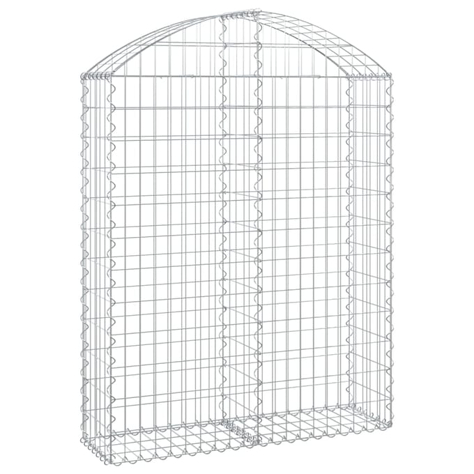 vidaXL - Schanskorf - gewelfd - 100x30x120/140 - cm - gegalvaniseerd - ijzer