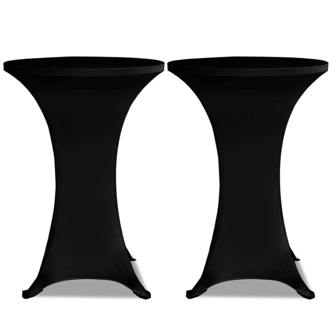 vidaXL - Statafelhoes - Stretch - Ø70cm - Zwart - (2 - stuks)