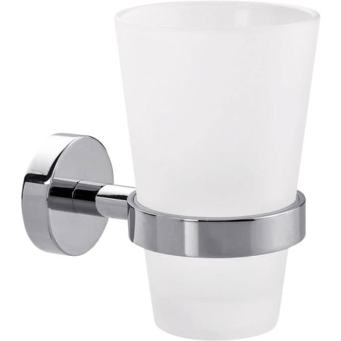 Bekerhouder tesa® Smooz hoogglans verchroomd metaal zelfklevend