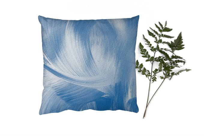 Sierkussens - Kussentjes Woonkamer - 45x45 cm - Blauw - Acrylverf - Design