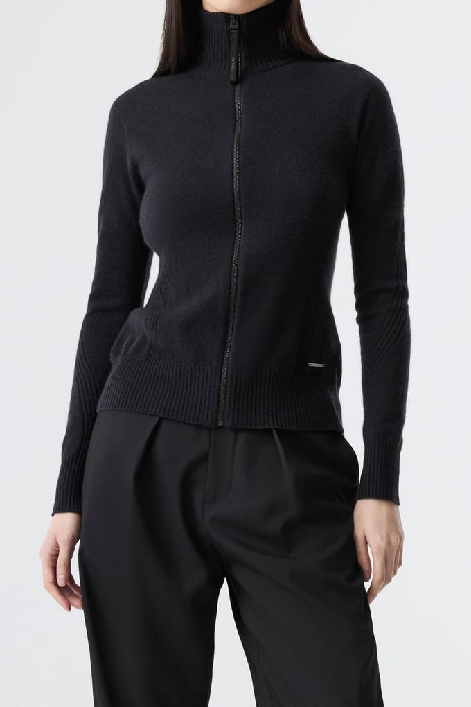 AlphaTauri Fehca V1.y8.02 Flat-knit-jacket Black Taglia: S | Cardigan Outlet | Donna | Nero