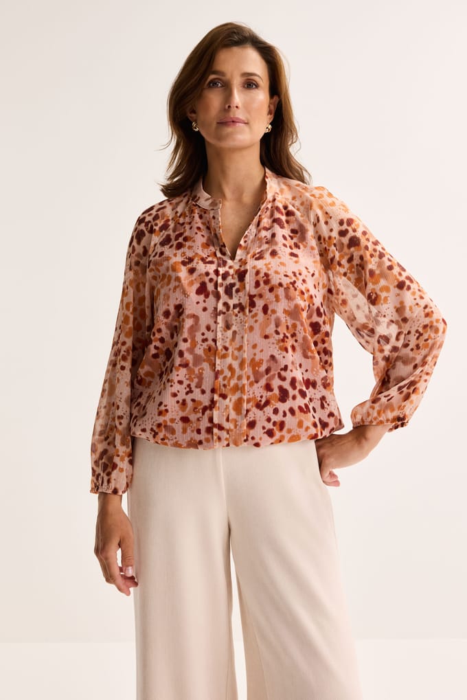 Blouse In Lurexvoile Op Elastiek