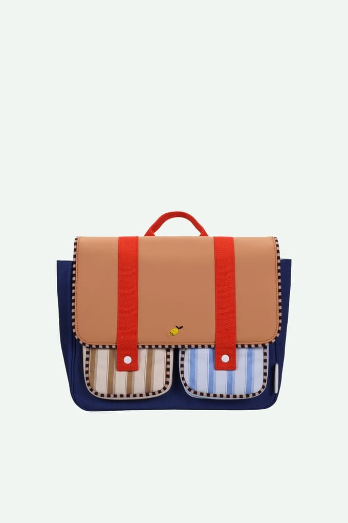 Sticky Lemon - schooltas - jane beige + ned blauw
