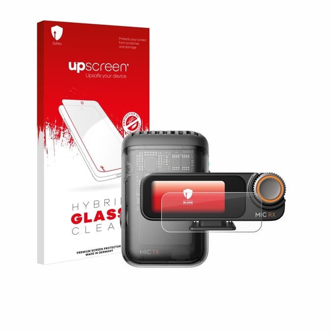 upscreen - Screenprotector voor DJI Mic 2 (Receiver) - Folie Beschermfolie Beschermglas transparant