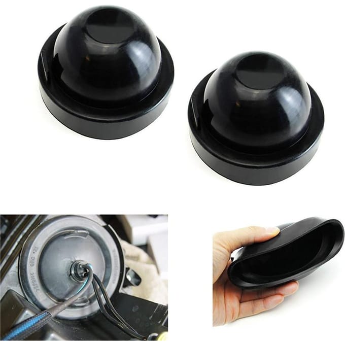 2 stuks rubberen behuizing afdichtingsdop stofkap voor HID LED-conversie autokoplampset black