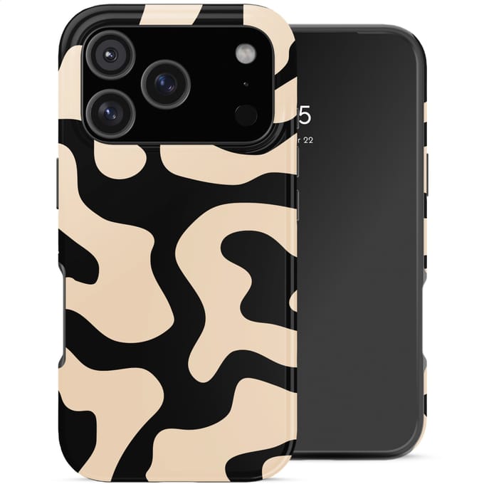 Selencia Vivid Backcover voor de Apple iPhone 18 Pro Max / 17 Pro Max - Art Wave Black