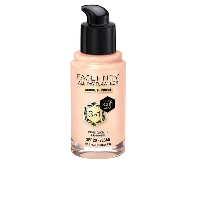 Facefinity All Day Flawless 3 In 1 Foundation #c10-fair Porselein 30 ml