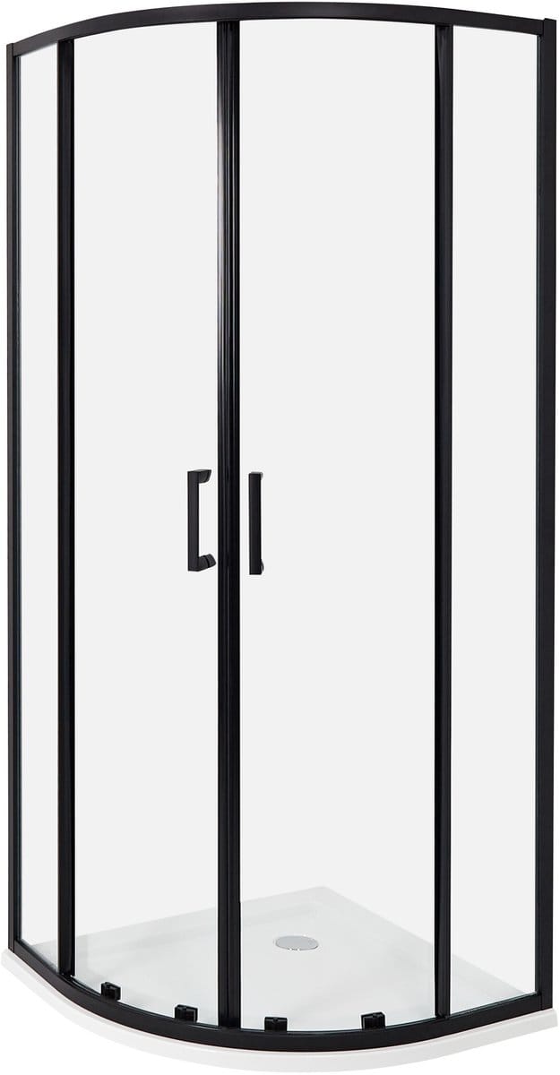 JUKATAN - Douchecabine - Zwart - 80 x 80 x 185 cm - Veiligheidsglas