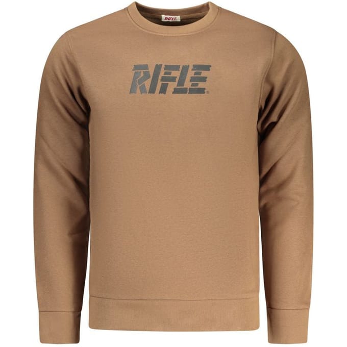 Rifle Marrone Katoenen Heren Sweater