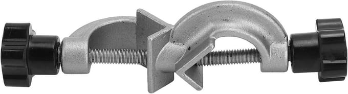 Kruisklemhouder - Laboratoriumklem - Apparatuur Bevestigen - Roestvrijstalen Constructie - 12.4 cm - Zilver