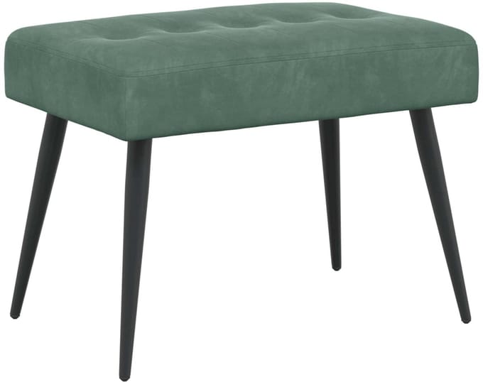 vidaXL - Bank - met - knopen - tufting - Zeegroen - 60 - x - 40 - x - 45 - cm - fluweel