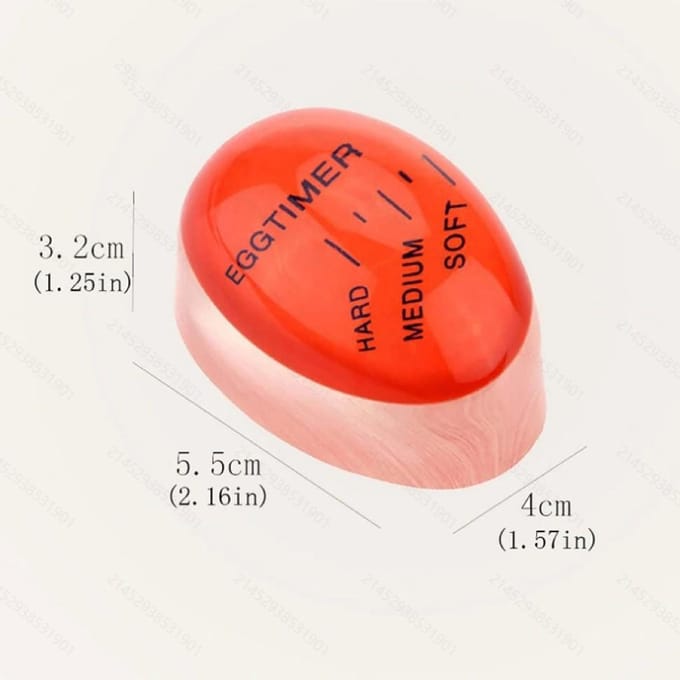 Kleurveranderende Herinnering Eierkoker, Huishoudelijke Keuken Timer Helper, Schattig Ontwerp Anti Overkoken Eier Timer rood
