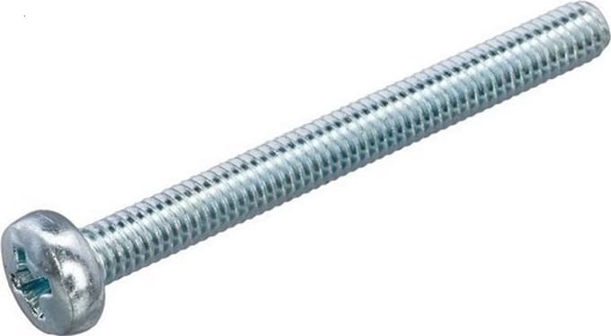 Metaalschroef M3x25 gegalvaniseerd cilinderkop per zak a 10 stuks - ck - 4.8 - kruiskop