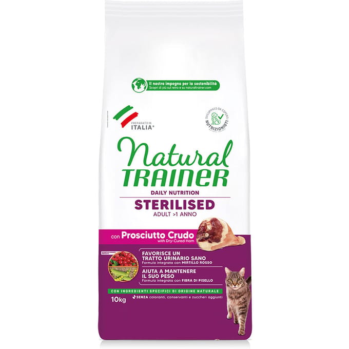 20kg Gesteriliseerd met rauwe ham Trainer Natuurlijk droog voor katten