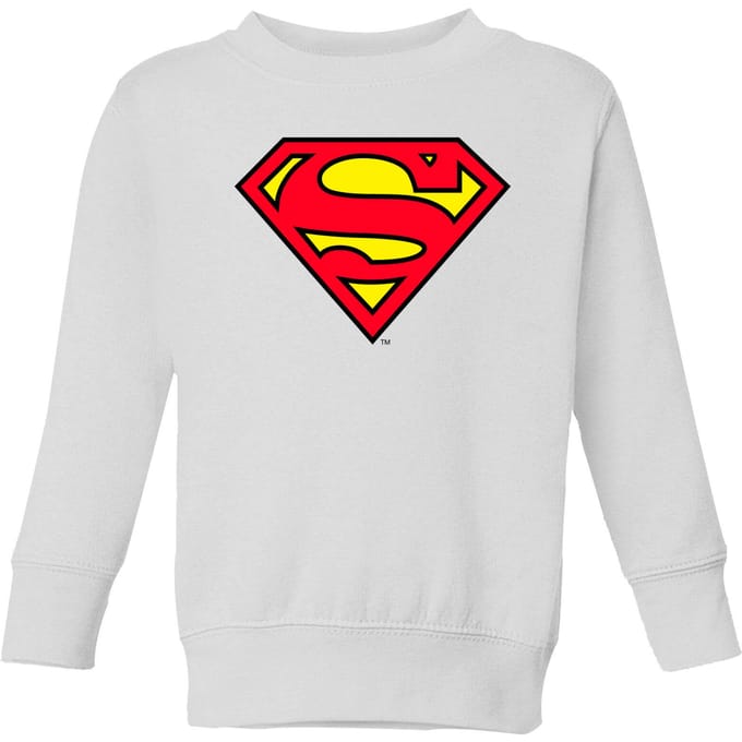 Official Superman Shield Kids' Sweatshirt - White - 122/128 (7-8 jaar)