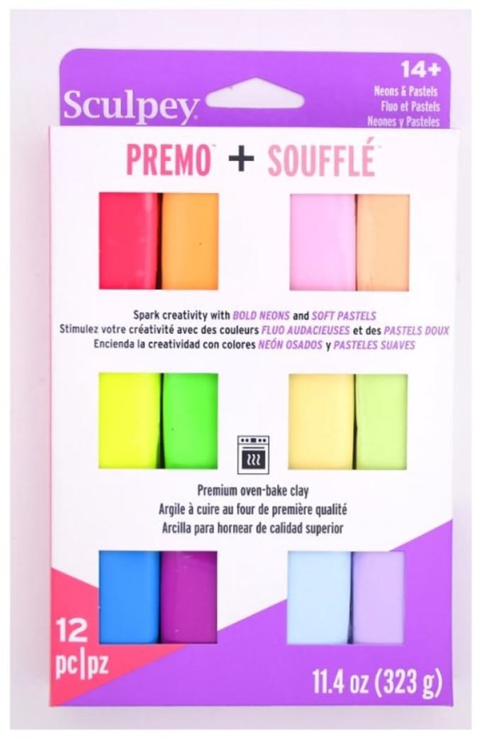 12 klei neons & pastels - Sculpey