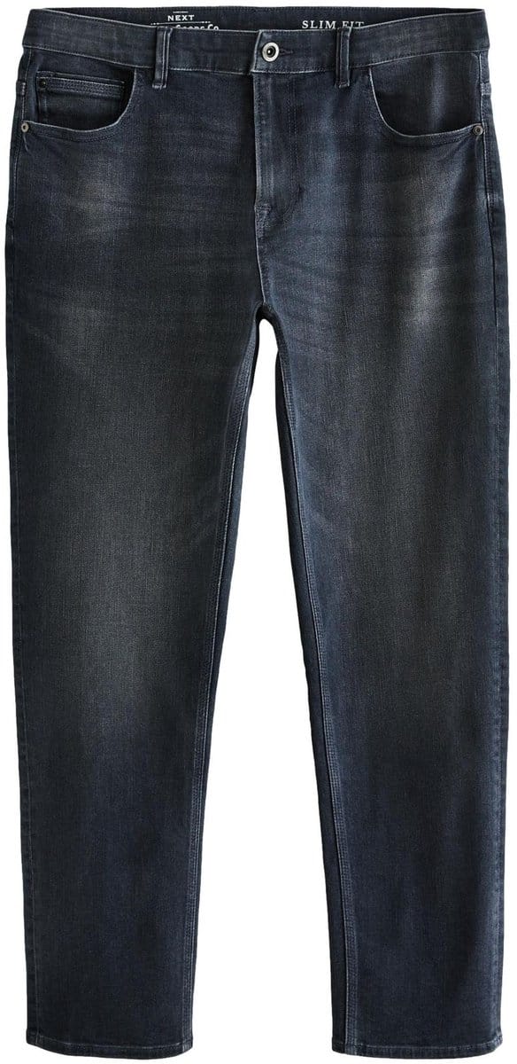 Next - Heren - Authentieke stretch denim jeans met slanke pasvorm - Grijs