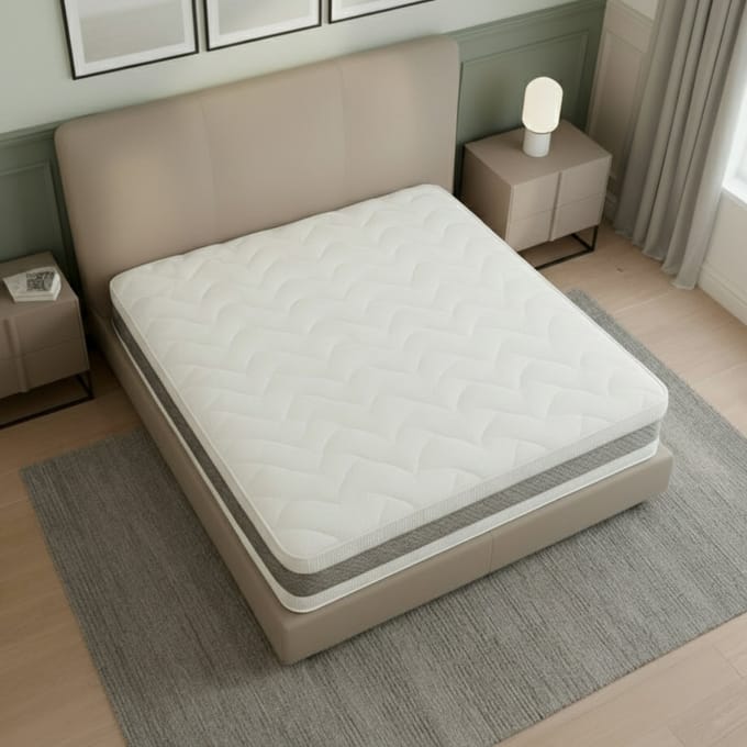 The White Stone Matras 140x200 20 cm hoge stevigheid | Made in Italy | Stevige ondersteuning voor optimale spierherstel bij sporters en actieve mensen