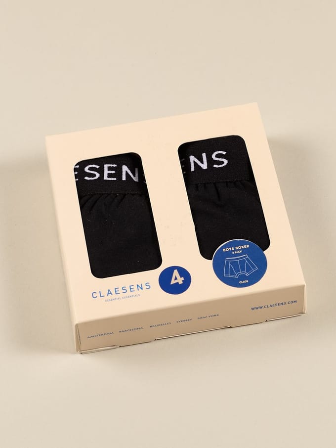 Claesen's® - Jongens Boxershort 2-Pack ZwartCL 208-Black-10