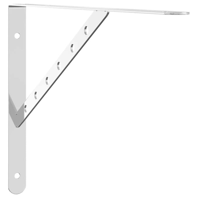 vidaXL - Plankdragers - 4 - st - 40x2,5x25 - cm - roestvrijstaal - zilverkleurig