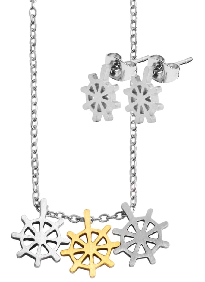 AKZENT Akzent dames sieradenset Edelstahl zilver