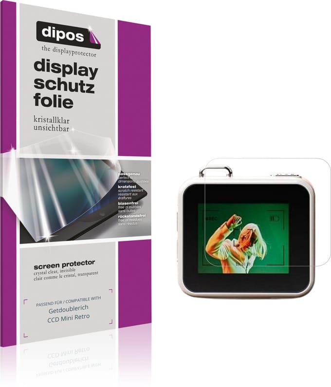 dipos – 4x Beschermfolie geschikt voor Getdoublerich CCD Mini Retro | Krasbestendige & heldere Screenprotector Ultra-Thin
