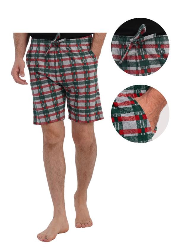 Heren Shorts Vienetta XL Katoenen Korte Broek Zakken Om Te Slapen black