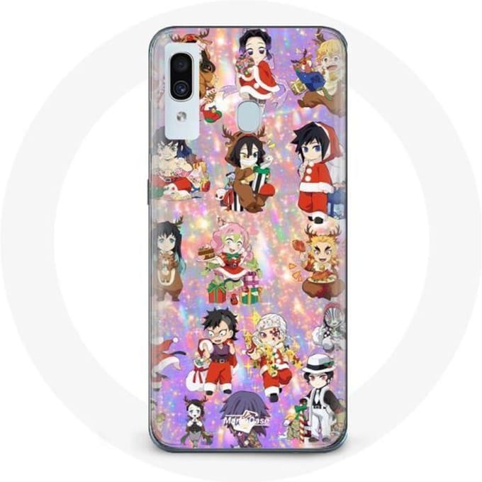 Coque pour Samsung Galaxy A20e Demon slayer merry christmas affiche le cadeau de noël