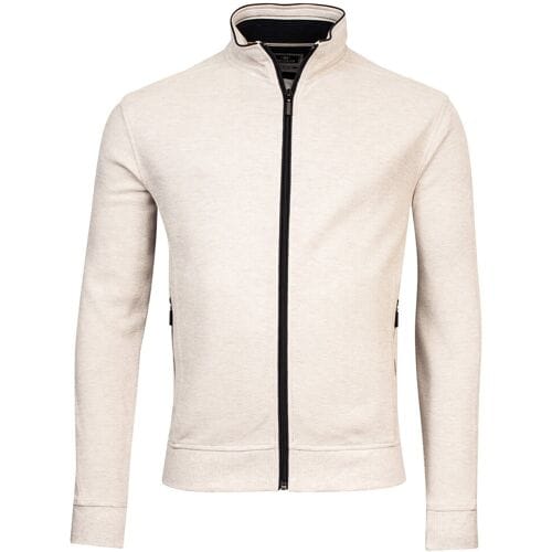 Baileys Vest Honeycomb Jacquard Doubleface Sweat Cardigan Zip Kitt / male