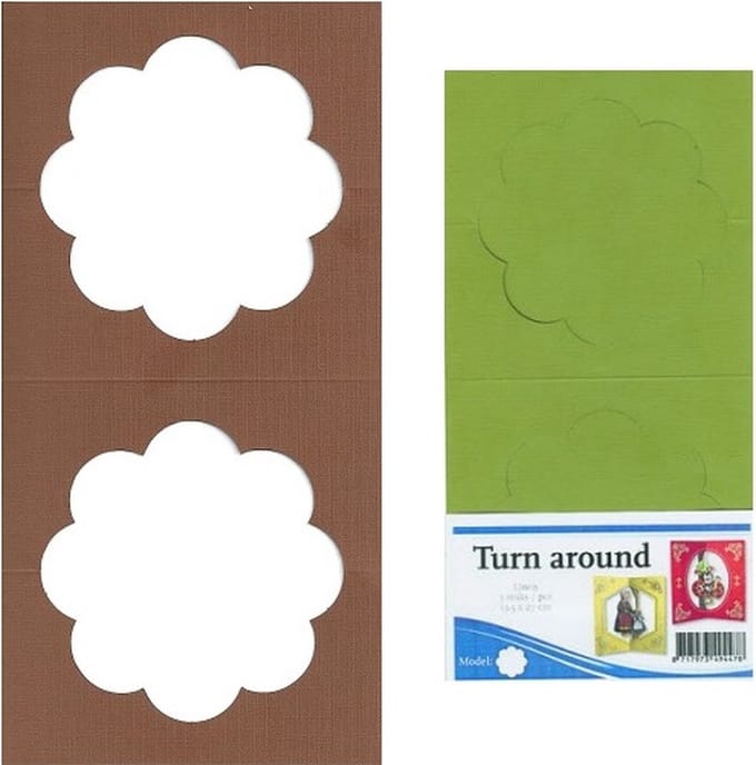 Card Deco - Figuurkaart - Turn around stanskaart - bloem