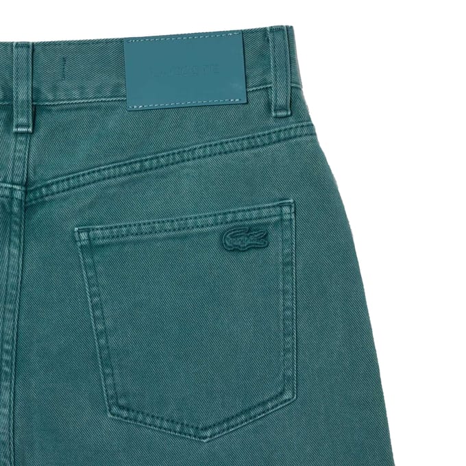 Lacoste Dames/Dames Natuurlijk Geverfde Denim Rechte Benen Jeans (Groen)